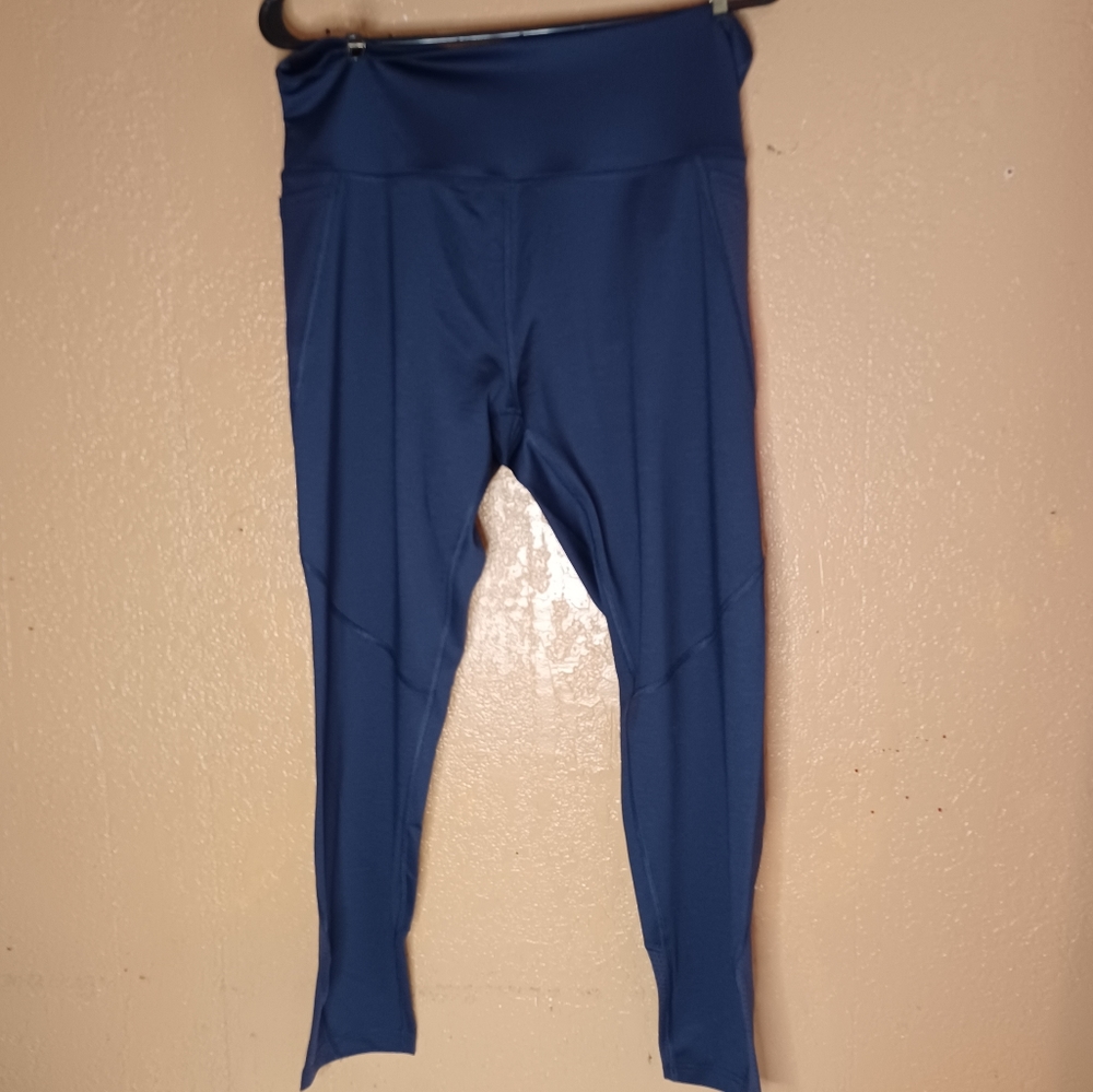 NWT / Tex Gear - Blue Active Ankle Leggings Mid Rise Size (XL)#A0011